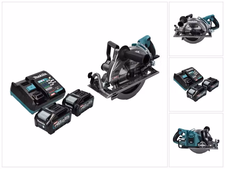 Makita RS 002 GM2 Sega circolare a batteria 40 V max. 260 mm brushless + 2x batteria 4,0 Ah + caricabatterie