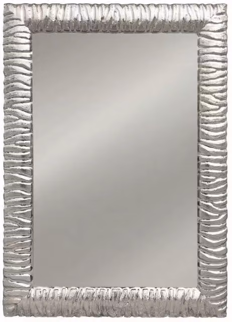 Specchiera rettangolare moderna colore argento 70 x 100 x 5 cm