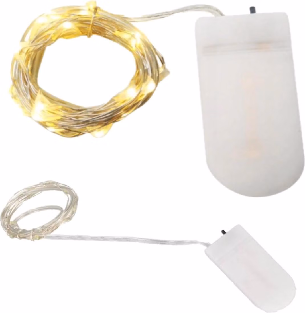 Luci a filo 20 Led Micro Garlande bianco caldo a forma di diamante