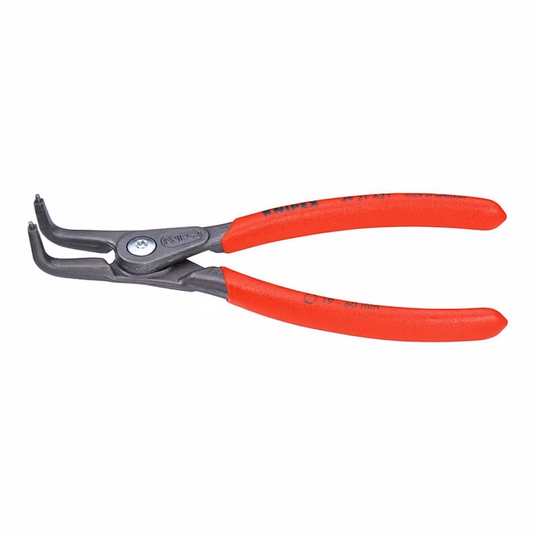 Pinza per anelli di sicurezza piegata A21 con molla, Knipex | 4003773048831