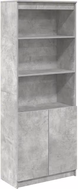 Credenza moderna DESIGN IN in legno multistrato Grigio Cemento, L: 70 cm, P: 35 cm, H: 180 cm