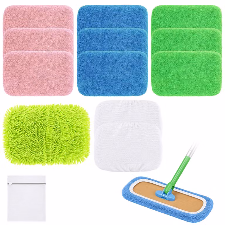 12 panni per Swiffer, adatti per superfici umide e asciutte, lavabili