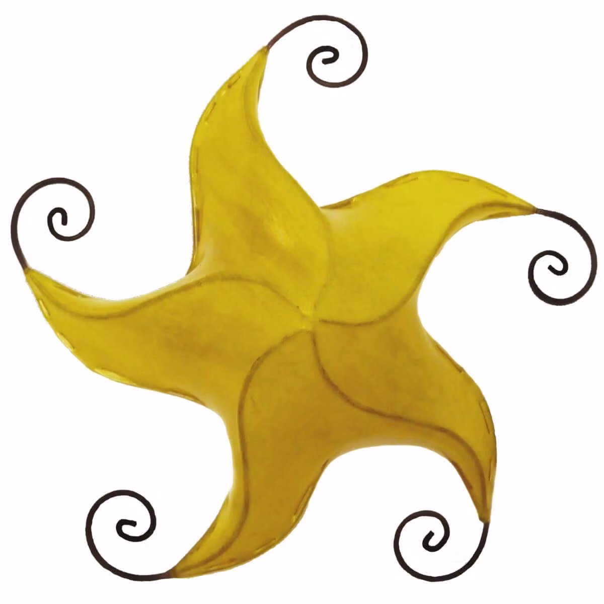 Lampada orientale lampada da soffitto lampada a sospensione lampada da soffitto marocchina lampada in pelle STERN Nejma 50 cm, giallo