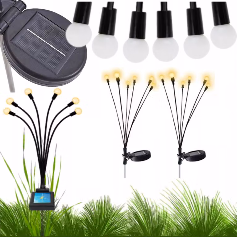 Lampade solari Palline solari 10 Led 2Pc Giardino Adesivi