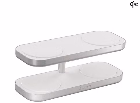 Caricabatterie Wireless Otterbox Zens Quattro Pro 4 Bianco con Adattatore MagSafe e tecnologia Qi2 da 15 W per iPhone e AirPods
