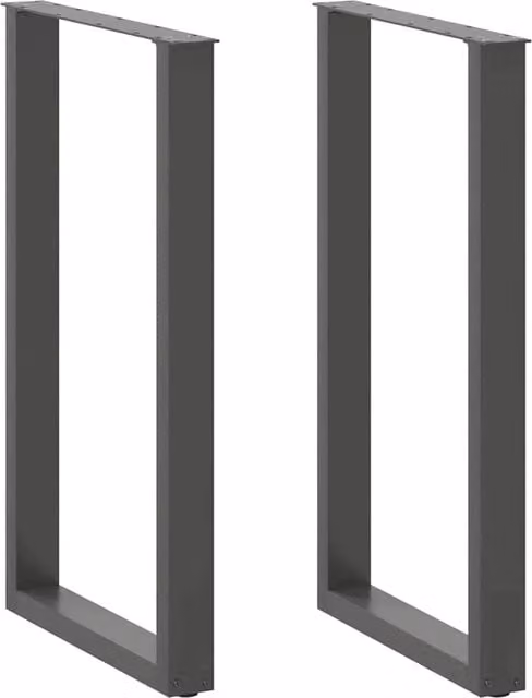 Set di 2 gambe per tavolo da bar a forma di U 60 x 100 cm con moderna regolazione dell'altezza in acciaio antracite 02_0057478