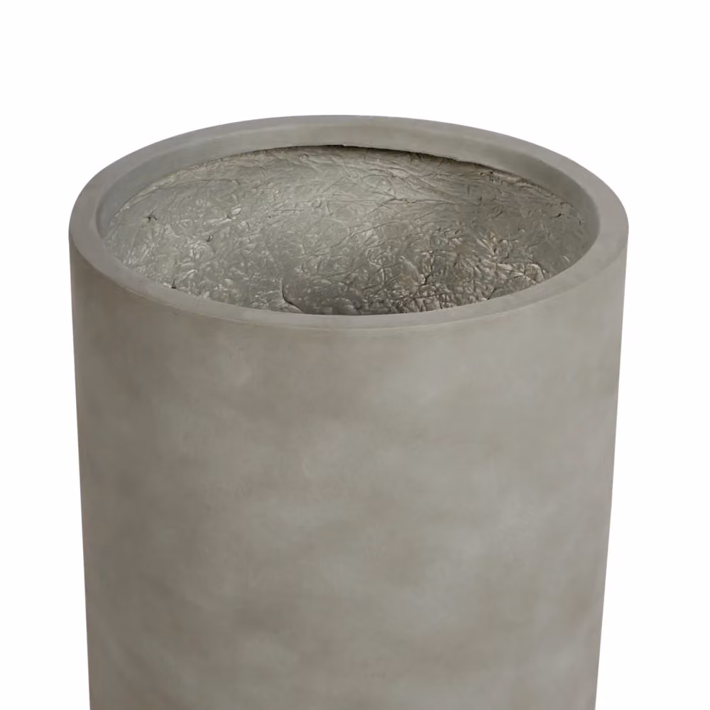 Vaso per piante rotondo BELIANI Grigio con effetto calcestruzzo in ceramica per interni ed esterni L/P/H: 36 x 36 x 51 cm – 2
