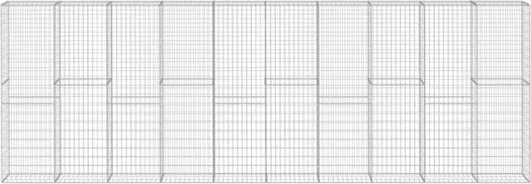 Gabbione con Copertura in Acciaio Zincato 600x30x200 cm