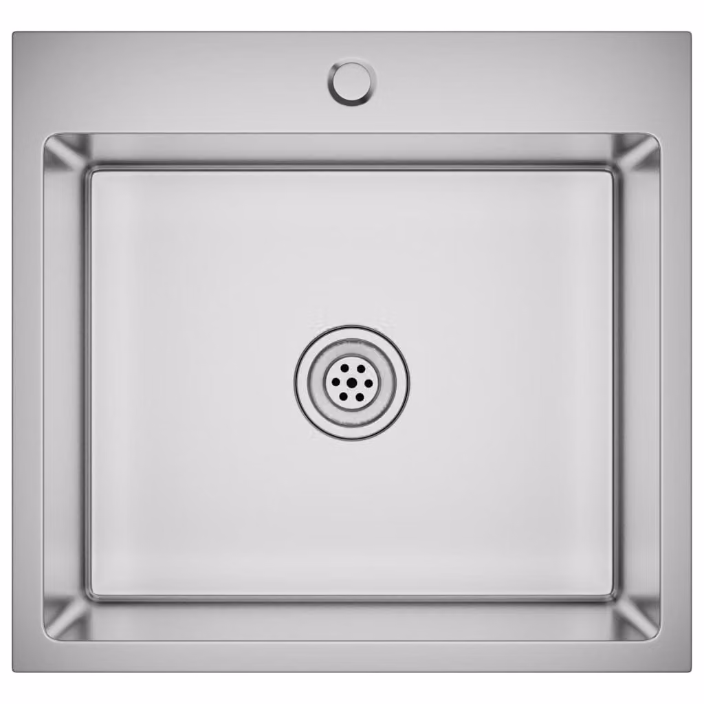 The Living Store Lavello da incasso artigianale in acciaio inox