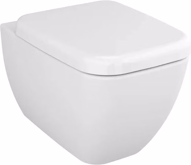 Vaso sospeso con scarico a parete in ceramica - Serie Shift