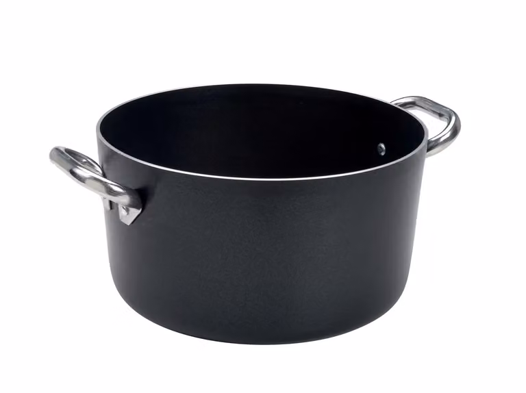 Casseruola Alta AlBlack in alluminio antiaderente 3mm, due maniglie, diam. 36cm