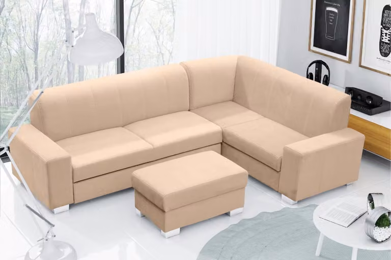 Sofa Schlafsofa Designer Sofa mit Bettfunktion + Bettkasten Ecksofa Couch