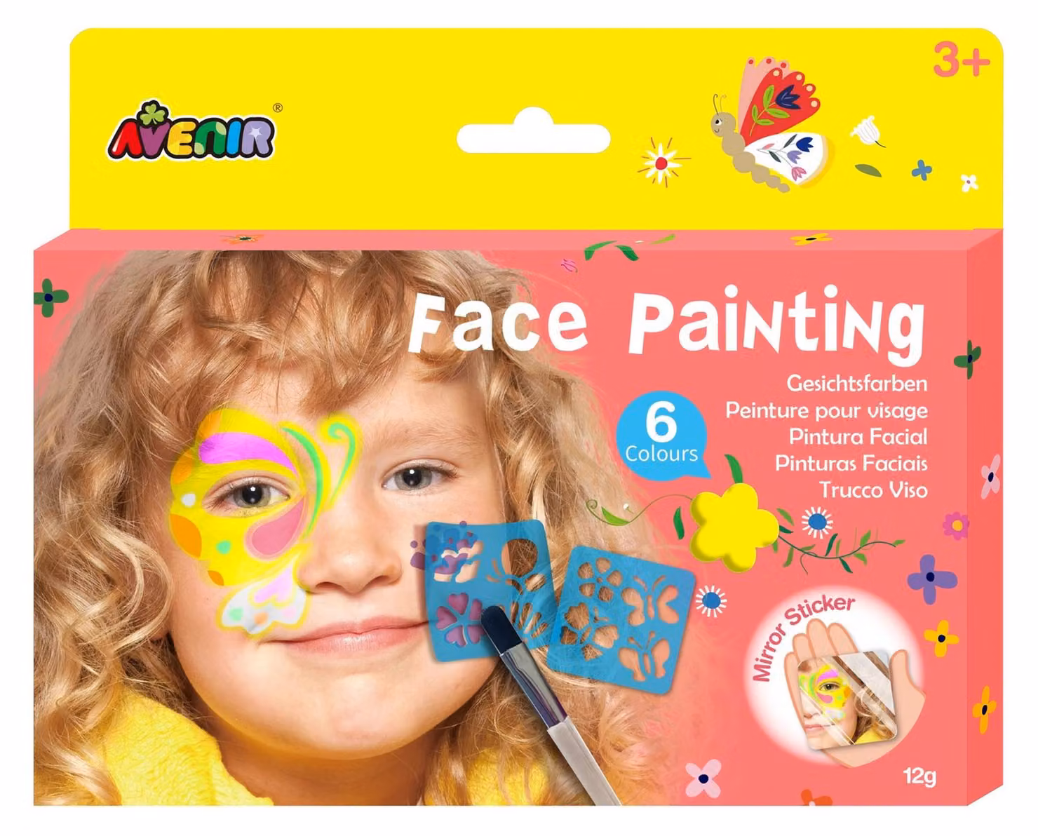 Kit per il trucco del viso, 6 colori, atossico, facile da applicare