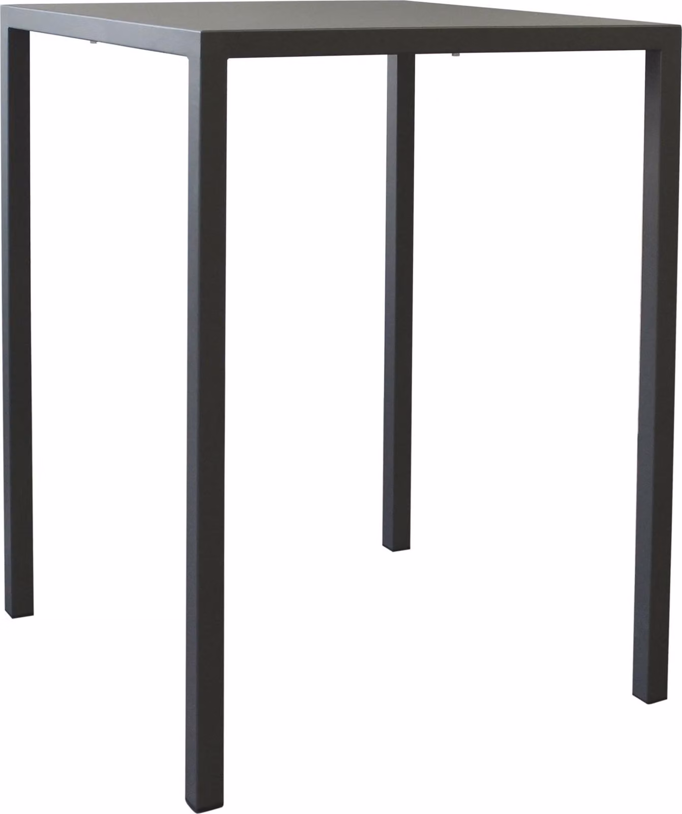 Milani Home - tavolo alto autolivellante 80 x 80 cm h 110 cm, metallo antracite, per bar, ristorante, dehor e terrazzo