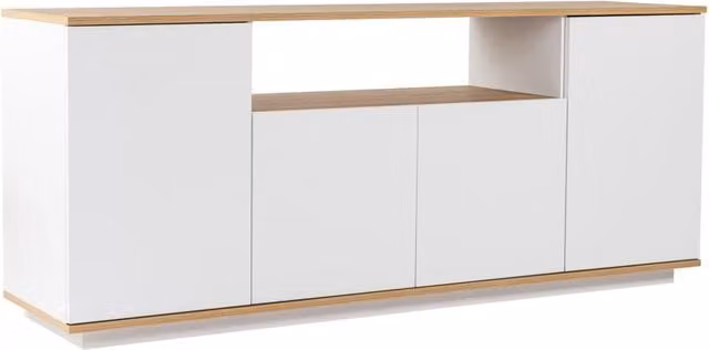 Credenza in legno "Arista" - 180 x 44 x 75 cm - Bianco