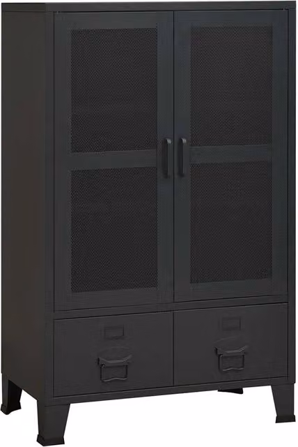 Armadio Classificatore Industriale Nero 70x40x115 cm in Metallo CFW5147880