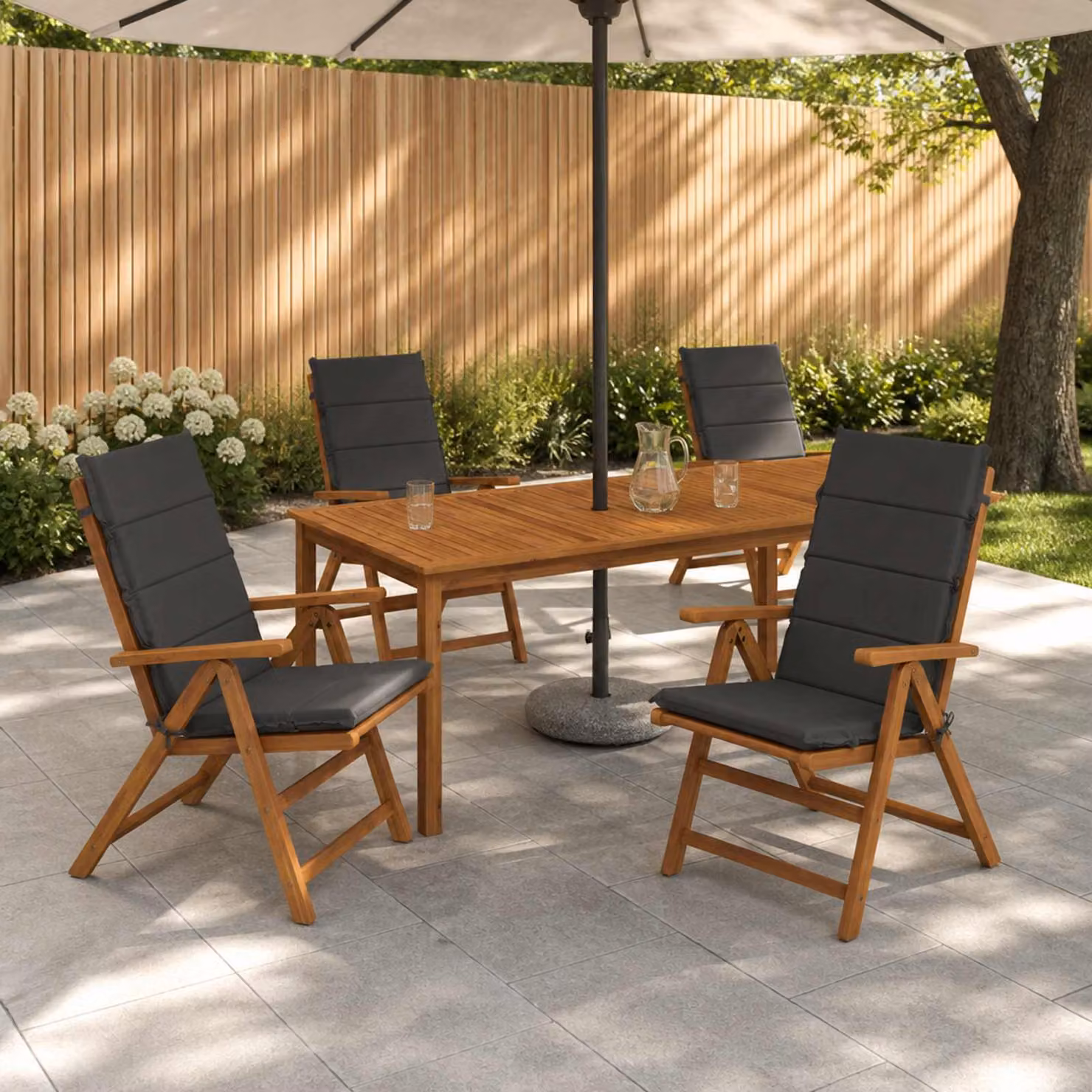 vidaXL Cuscino per sedia a schienale alto GEMERT 4 pz 100% Poliestere