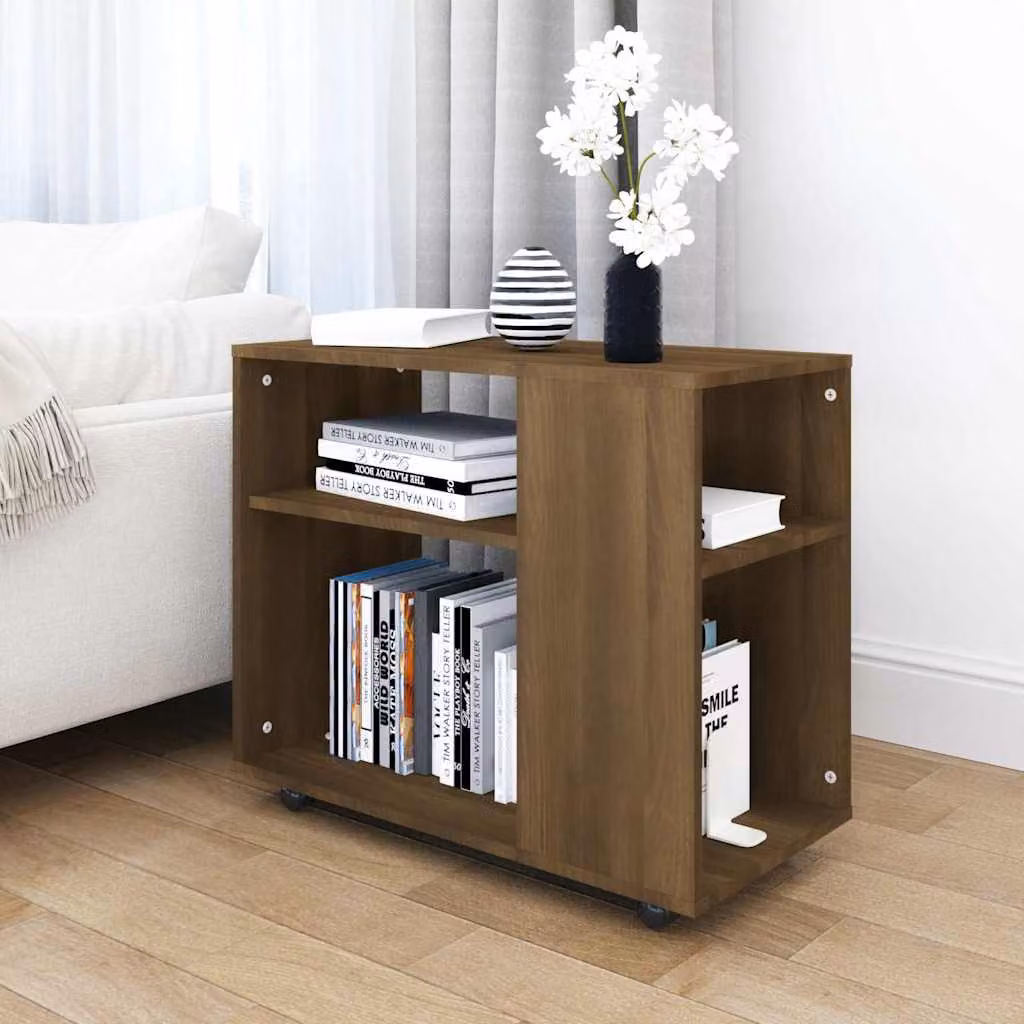 vidaXL Tavolino da Salotto Moderno in Legno Rovere Marrone L: 70 cm, P: 35 cm, H: 60,5 cm
