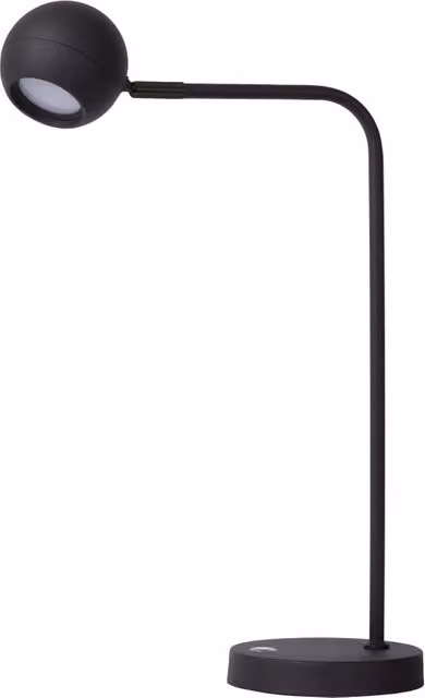 Lampada da scrivania LED Comet Lucide nera con tecnologia touch e dimmerabile
