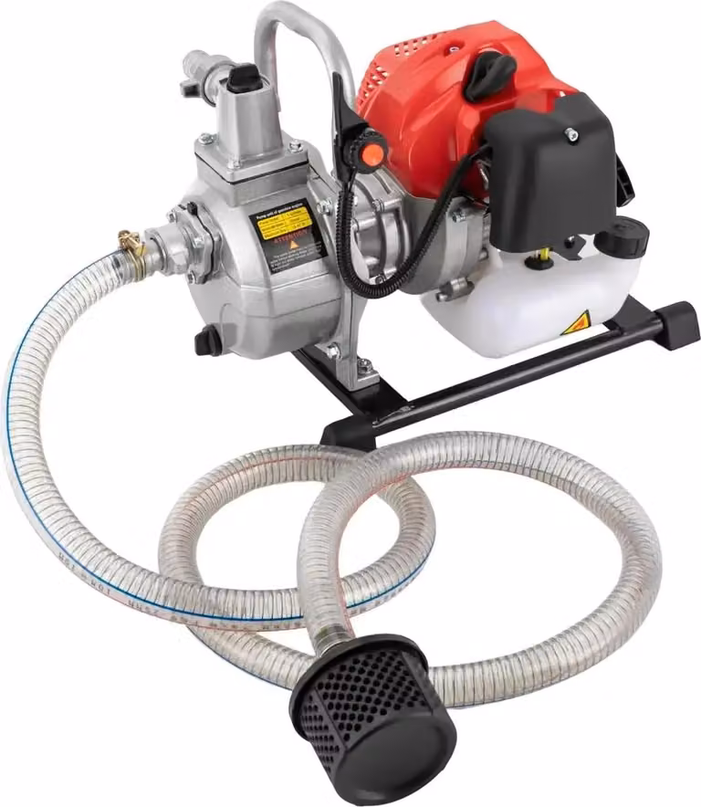 Pompa per laghetto - Pompa per acqua autoadescante - Elettrica 220 V - Spina UE - Per irrigazione - Per acque sporche - Nera