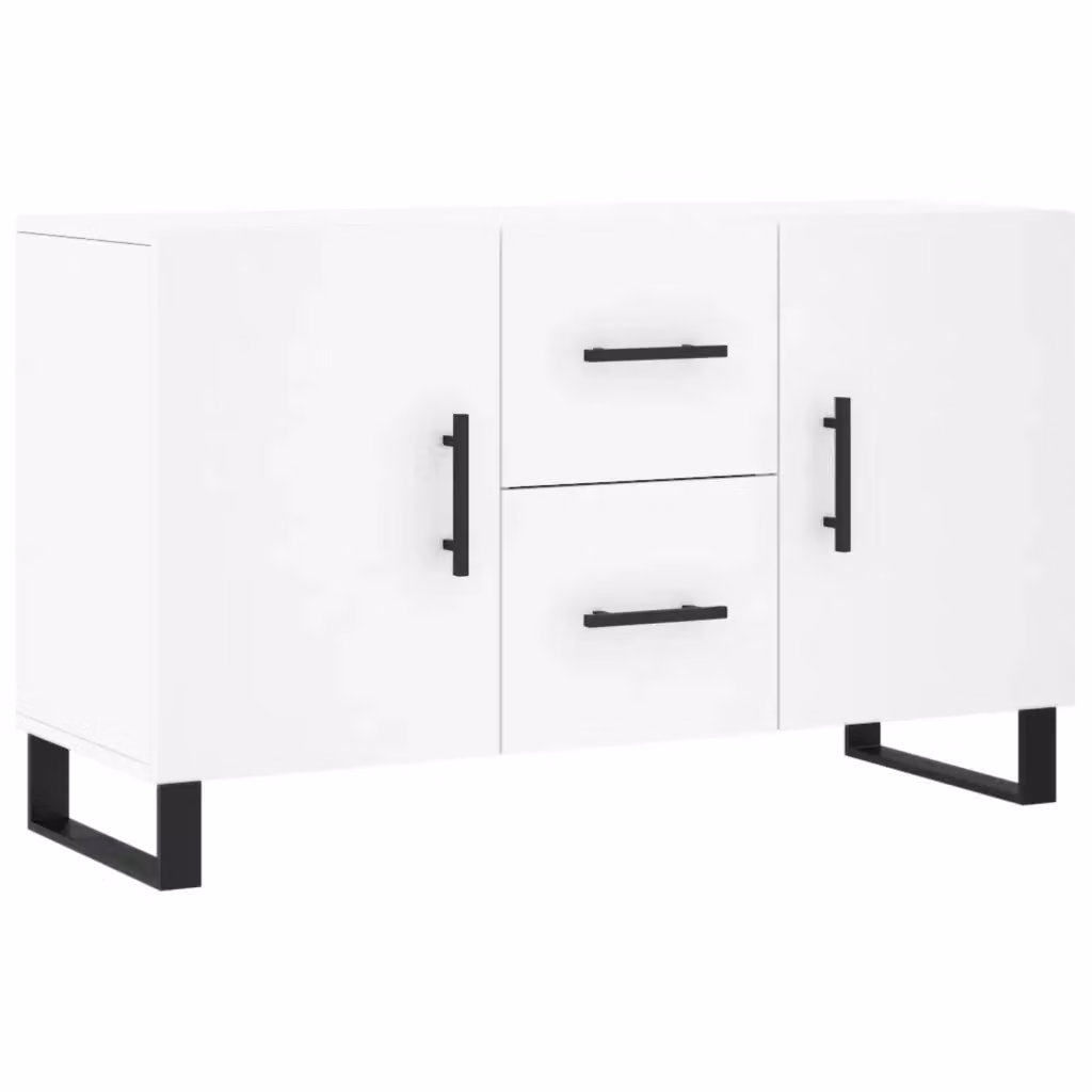 Credenza Buffet Design Mania Bianca per Cucina e Sala da Pranzo in Legno e Metallo L: 100 cm, P: 36 cm, H: 60 cm – 2