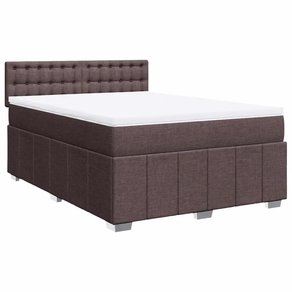 Letto Ibrido con Giroletto a Molle e Materasso vidaXL Marrone e Bianco L/P: 140 x 200 cm – 2