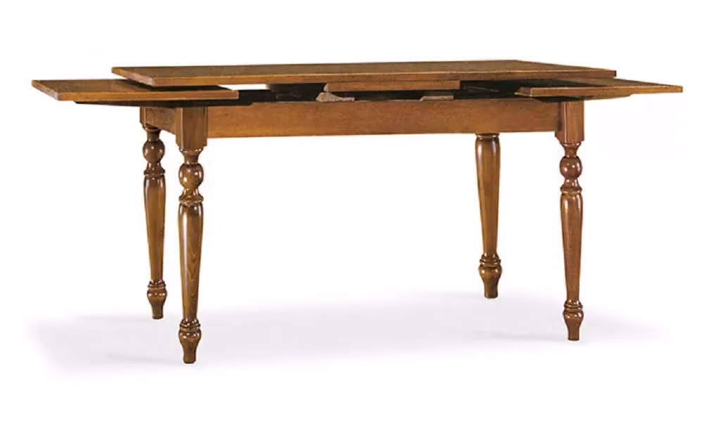 Tavolo allungabile in legno massello di noce Mobili 2G L/P/H: 90 x 90 x 78 cm