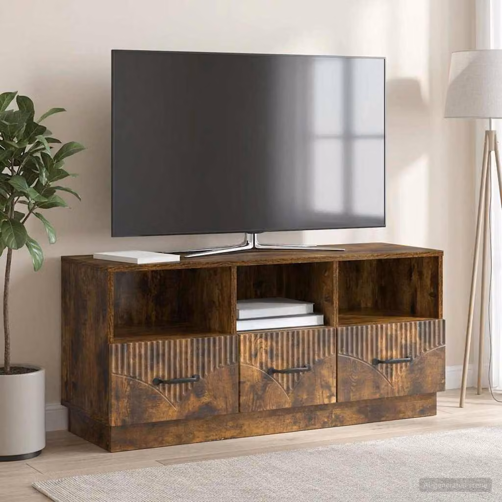Mobile TV vidaXL in Rovere Fumo, L 102 x P 34,5 x H 47 cm