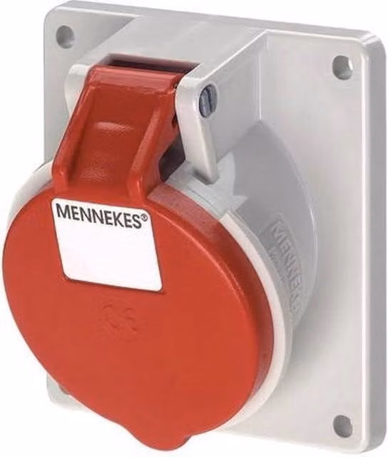 Scatola di contatto CEE Mennekes con presa in plastica rossa grado di protezione IP44