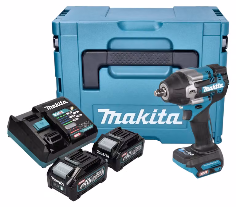 Makita TW 007 GM201 Avvitatore a impulsi a batteria 40 V max. 760 Nm 1/2'' brushless + 2x batteria ricaricabile 4,0 Ah + caricabatterie + Makpac