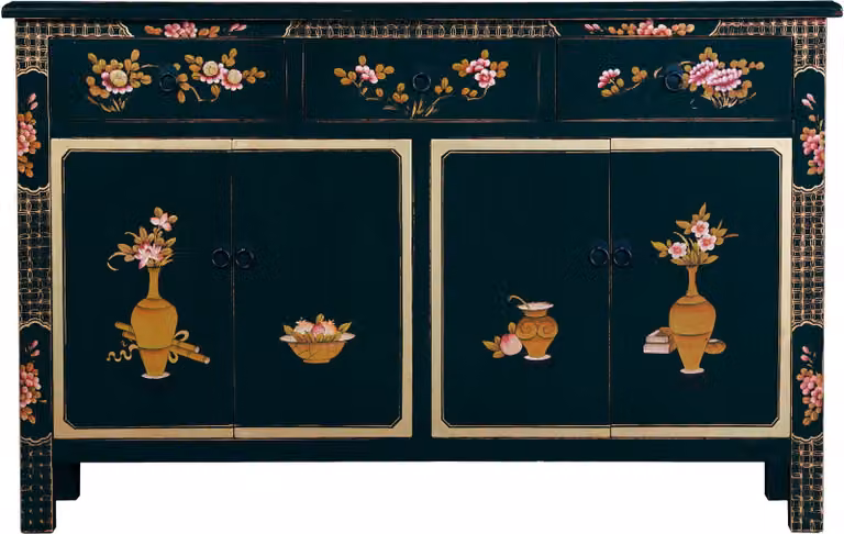 Fine Asianliving Cassettiera cinese Credenza cinese Armadietti cinesi Mobile cinese Mobile orientale asiatico 140x90x34