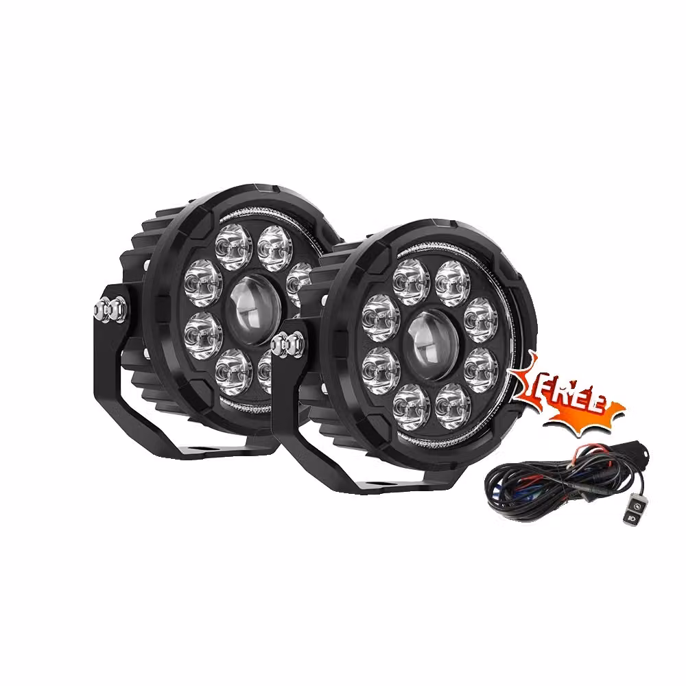Faro da lavoro LED per fuoristrada, estremamente luminoso, 90000 lumen, impermeabile IP68, confezione da 2 luci con cavo