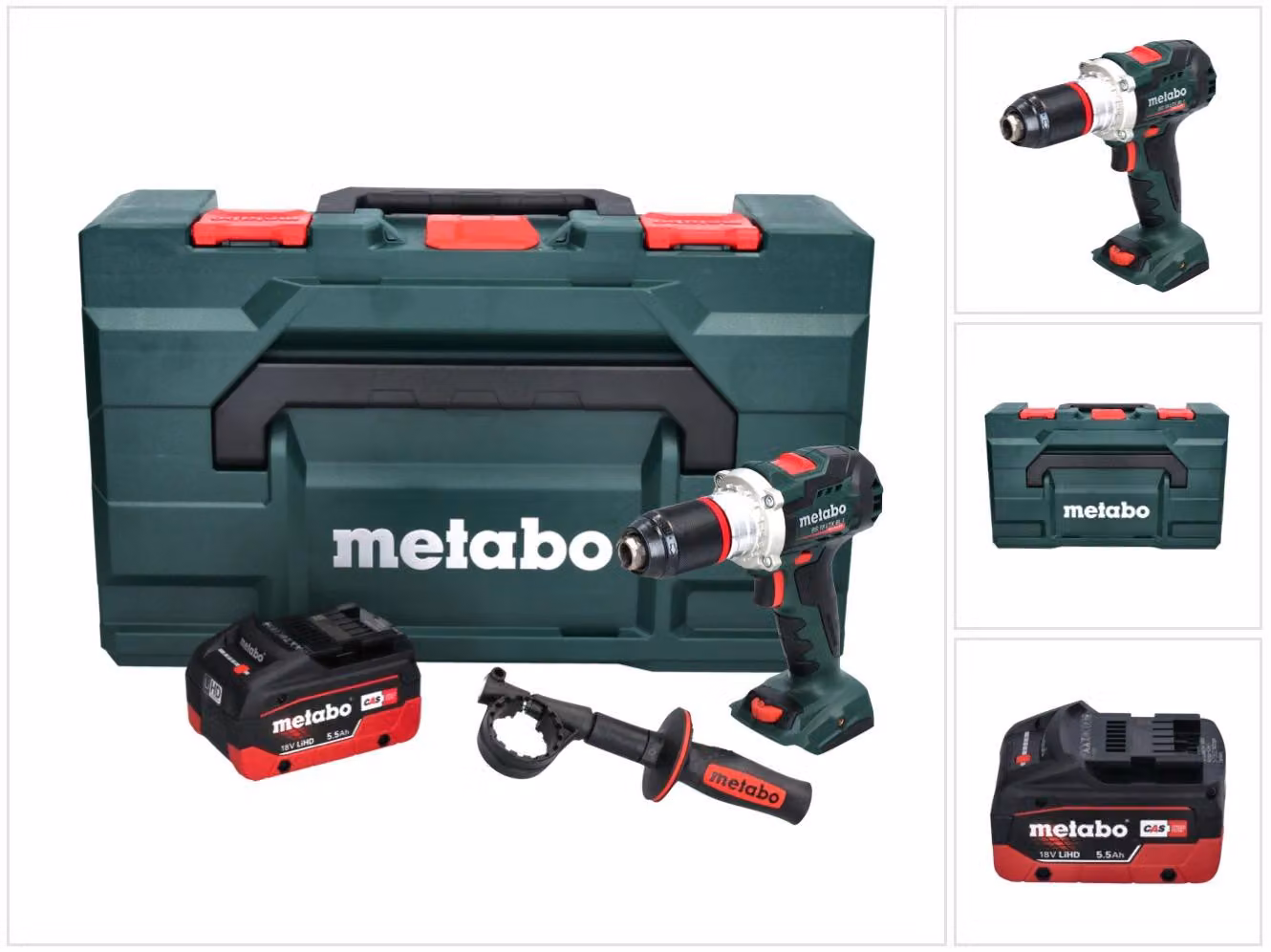 Trapano avvitatore a batteria Metabo BS 18 LTX BL I 18 V 130 Nm + 1x batteria 5,5 Ah + valigetta metaBOX - senza caricabatterie
