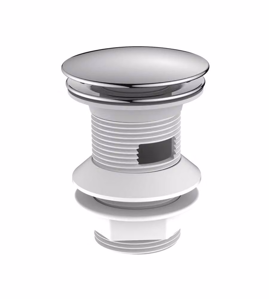 Cromo Piletta di Scarico Click-Clack 1"1/4 con Troppo Pieno