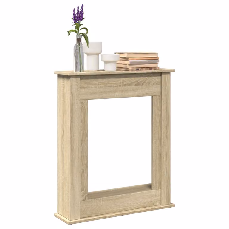 Cornice per Camino vidaXL in Rovere Sonoma, Colore Marrone/Beige, L 75 cm x P 20 cm x H 87,5 cm