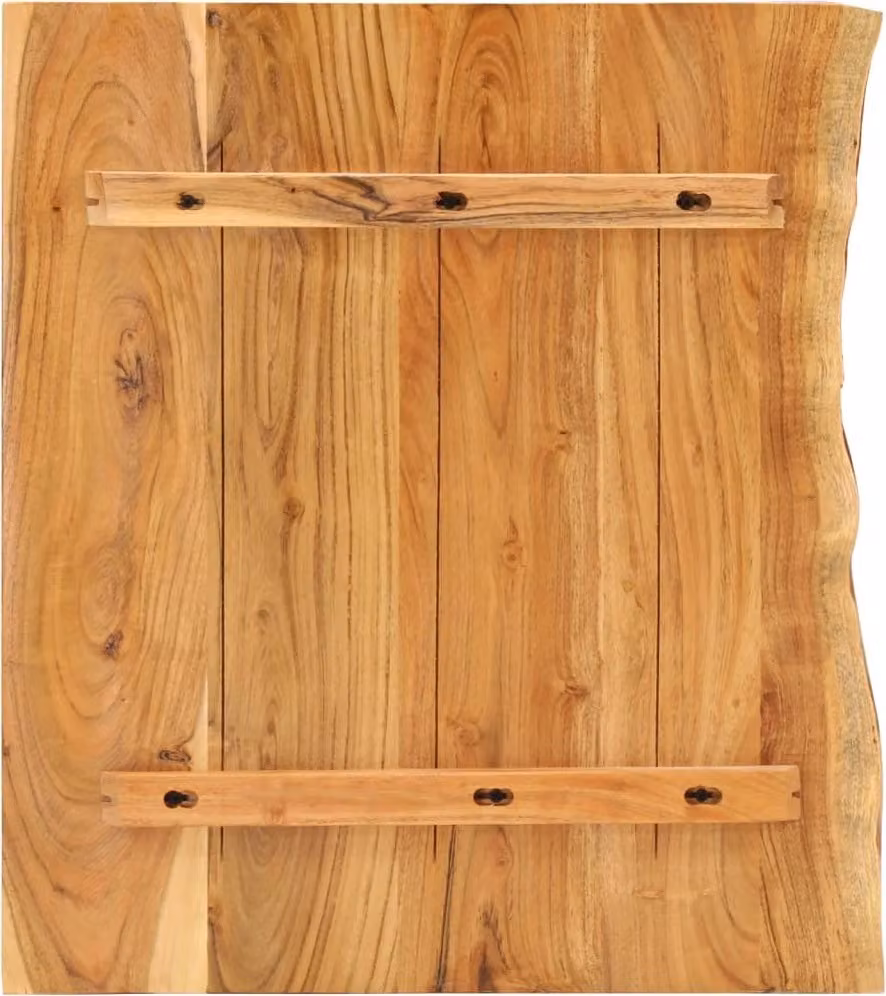 Piano per Lavabo Bagno in Massello di Acacia 58x52x3,8 cm