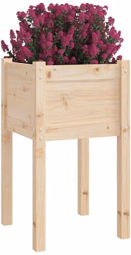 Vaso in legno massello XXL - 50x50x70 cm - Grande fioriera da esterno