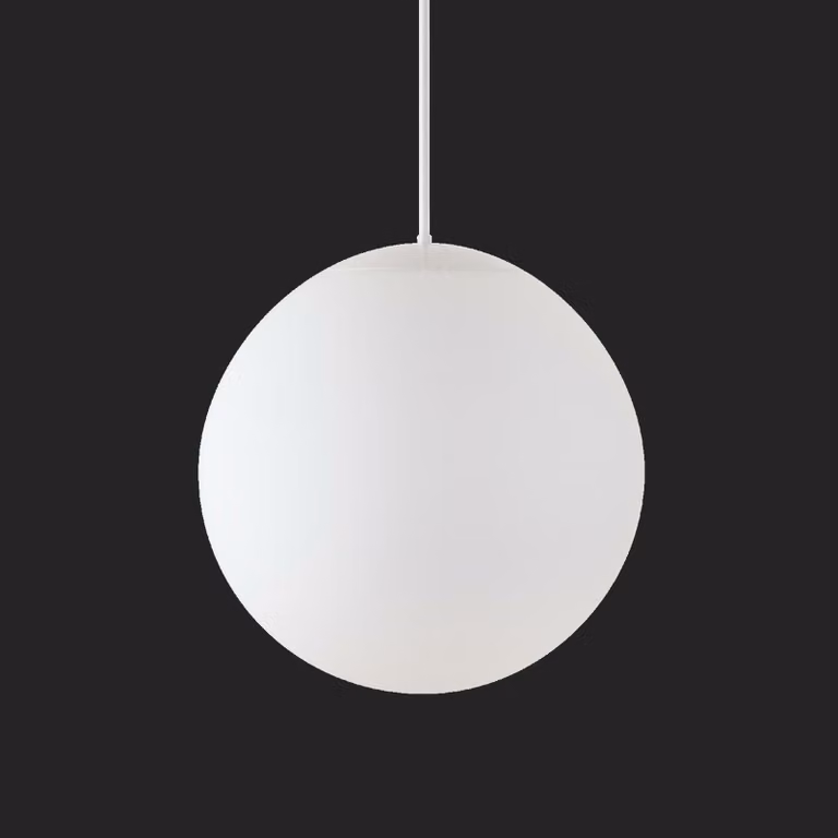 OSMONT ADR72037 ADRIA P4 HP apparecchio a sospensione in vetro bianco IP40 3000 K 58W LED combinazione di emergenza 3 h