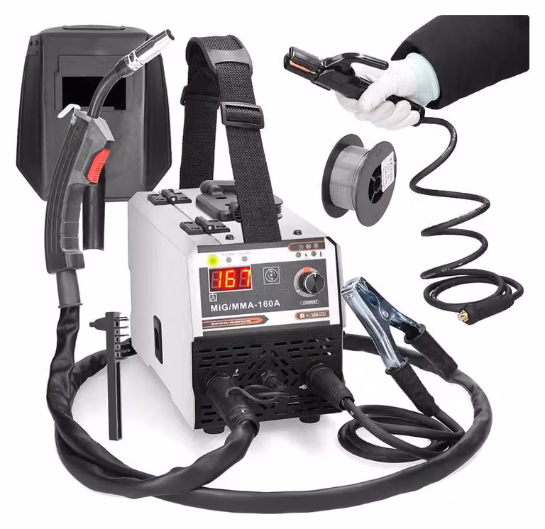 Saldatrice MIG/MMA, tecnologia IGBT, struttura leggera, spina UE