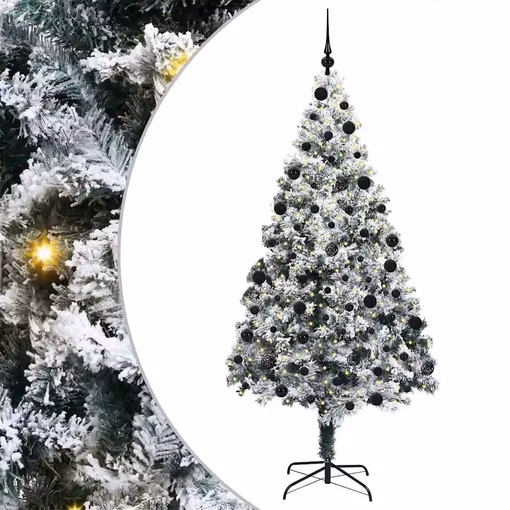 Albero di Natale artificiale moderno bianco vidaXL Altezza: 210 cm – 2