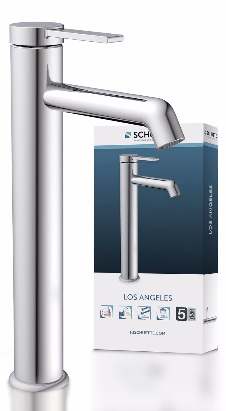 LOS ANGELES Miscelatore lavabo, cromato, per lavabo da appoggio
