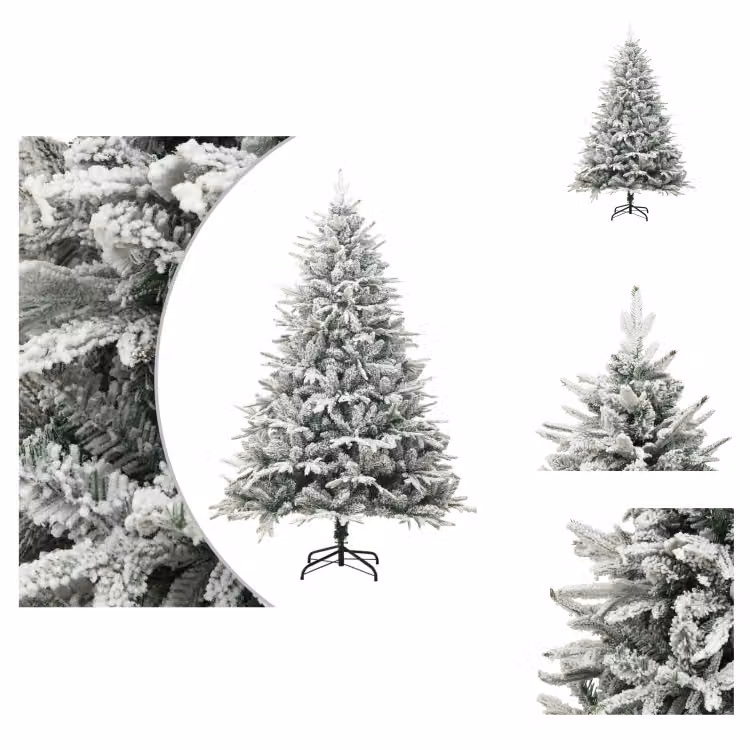 vidaXL Albero di Natale Artificiale innevato verde 180 cm PVC PE - Alberi di Natale