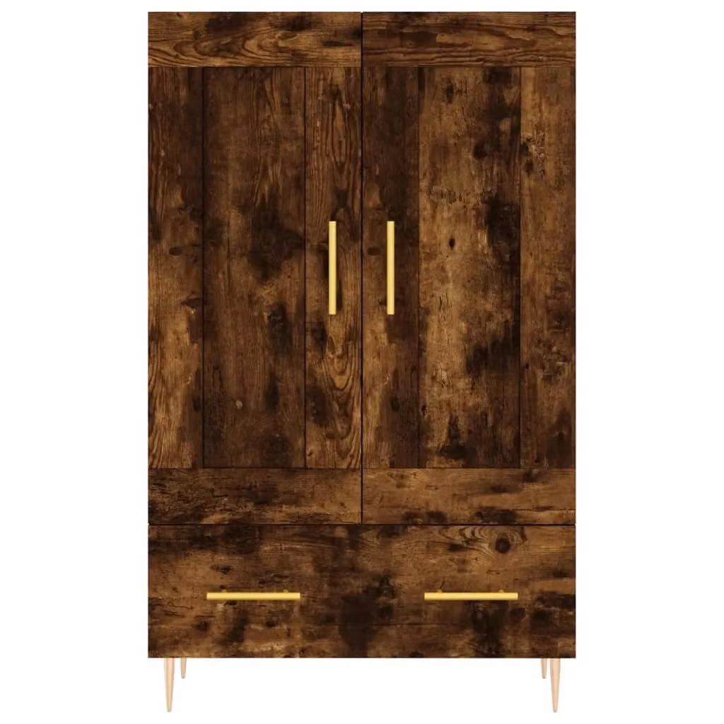 Buffet credenza contenitore moderno in legno MDF e metallo marrone per cucina e soggiorno H: 69,5 cm, L: 115 cm, P: 31 cm – 2