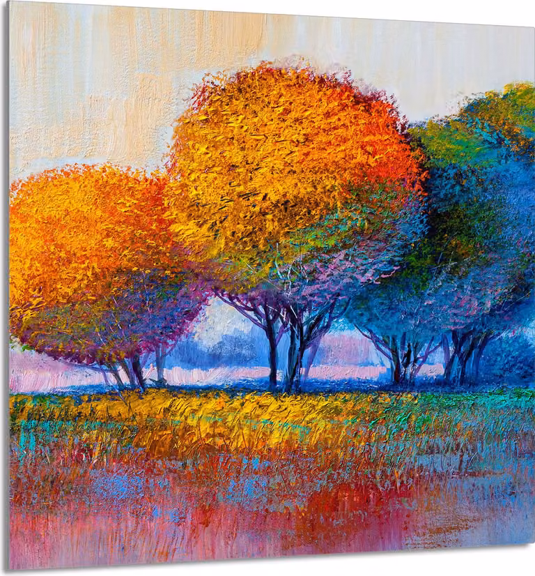 PIATTO IN VETRO PER CUCINA 60x65 alberi
