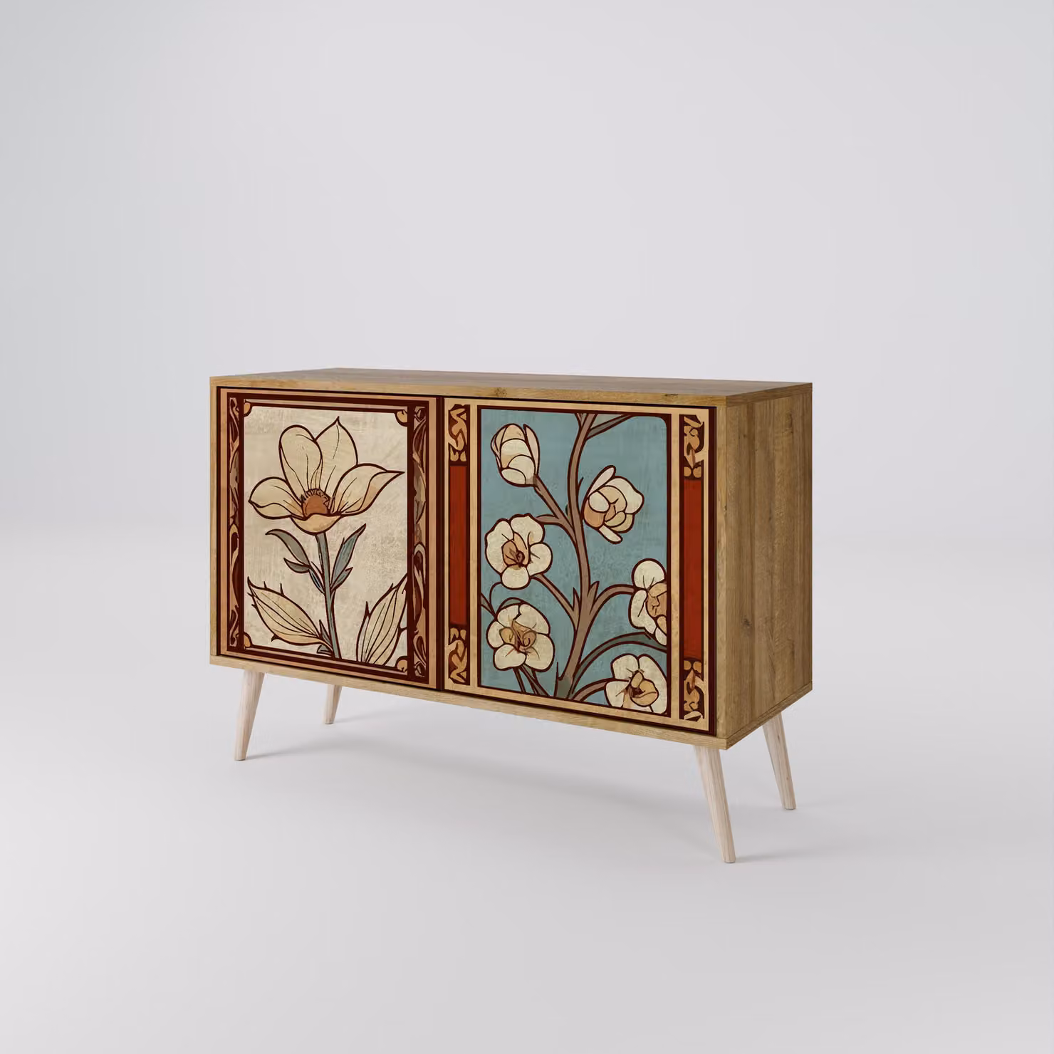 Cassettiera Spacerebels a 2 ante - credenza cassettiera - credenza alta - mobile guardaroba - soggiorno camera da letto - 57,5×111×42 (HxLxP)