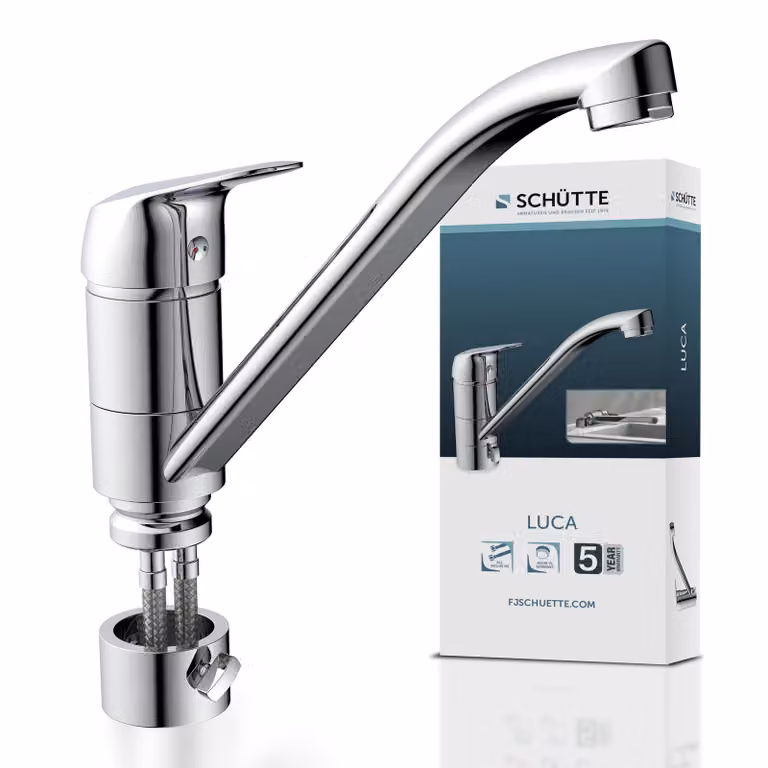 Rubinetto da cucina a finestra SCHÜTTE LUCA, rubinetto da cucina girevole a 360°, cromo