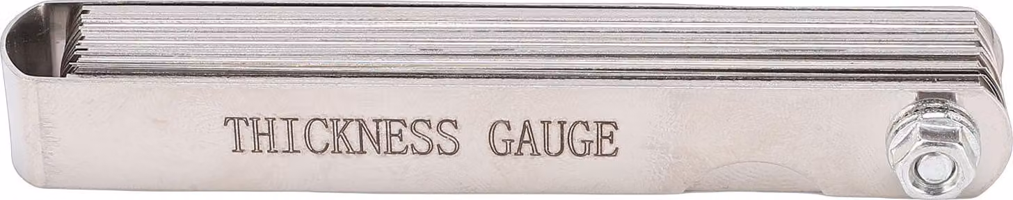 Calibro a spessore con 32 lame, 0,04–0,88 mm, acciaio inossidabile, strumento di misura con doppia scala metrica e imperiale per spazi, larghezze, spessori