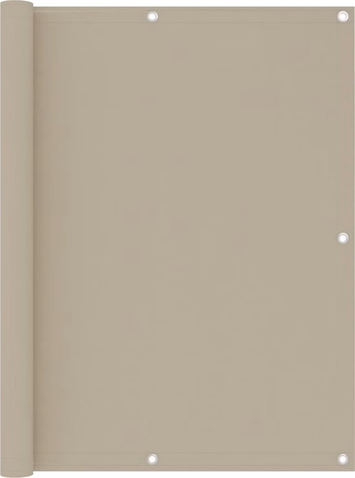 The Living Store Paravento per balcone Beige 120x600 cm Tessuto Oxford
