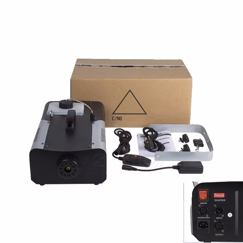 macchina del fumo da 1500W, controllo wireless e DMX 512, capacità serbatoio 3L, 1500W con DMX512spina UE