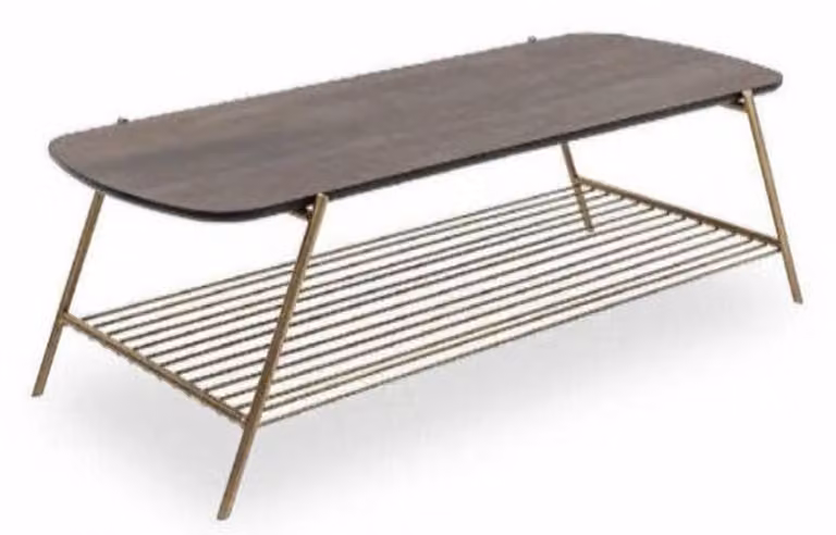 Eleganter Couchtisch aus Holz und Metall modernes Design für jedes Zuhause
